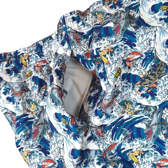 Culprit‎ ‘Shark Attack’ Men’s Swim Trunks, Size XL - Picture 4 of 8